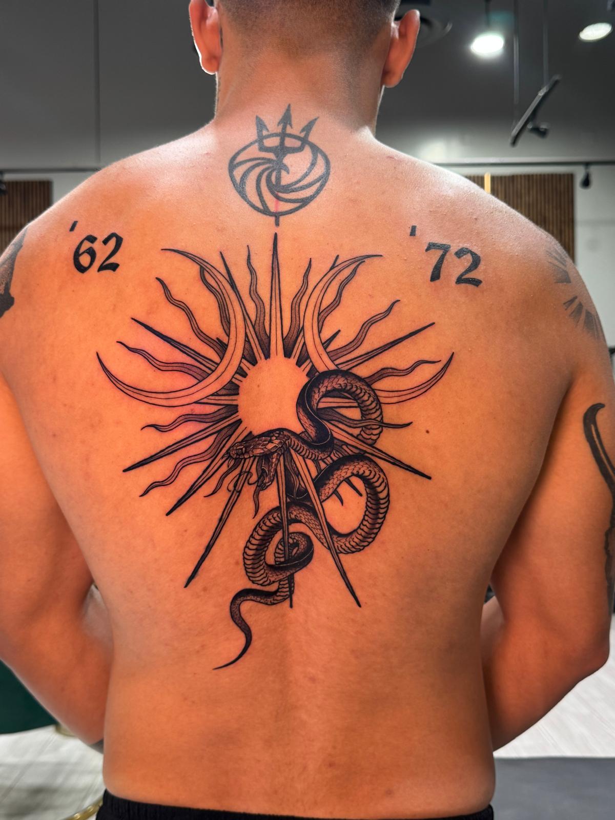 Sun, Moon & Snake — Back