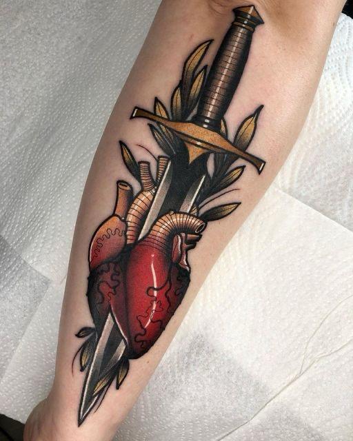 Dagger & Heart — Forearm