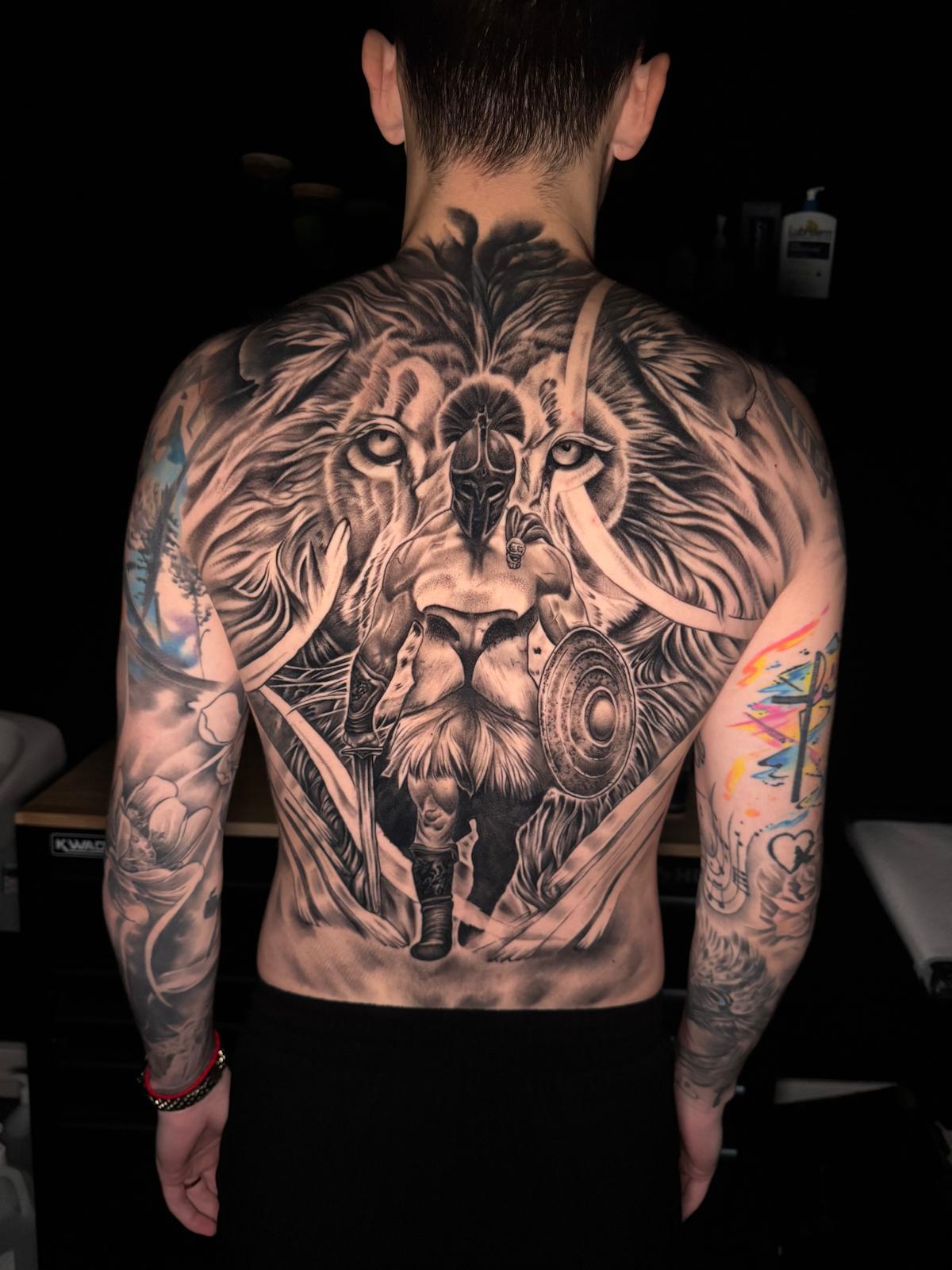 Warrior Lion — Back Piece